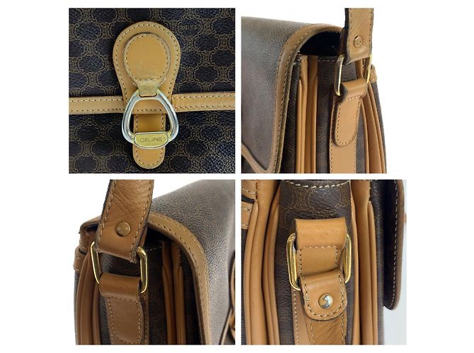 Céline Celine Vintage Macadam Schultertasche Braun - Ansicht 5