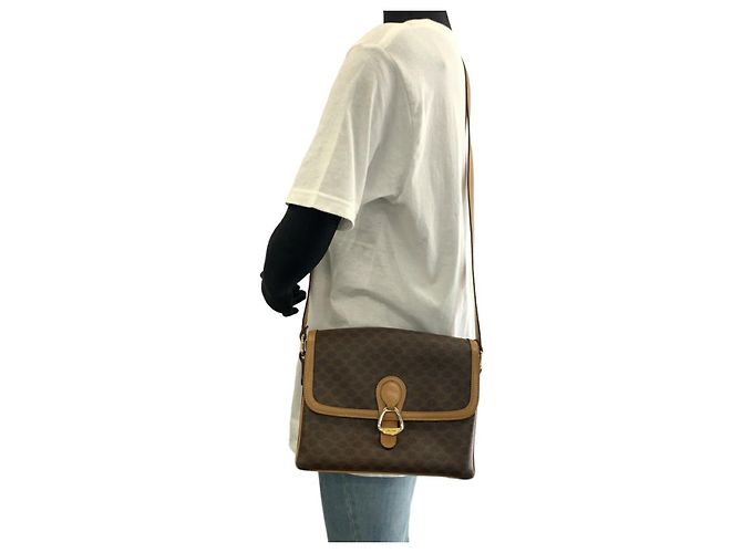 Céline Celine Vintage Macadam Schultertasche Braun - Ansicht 7