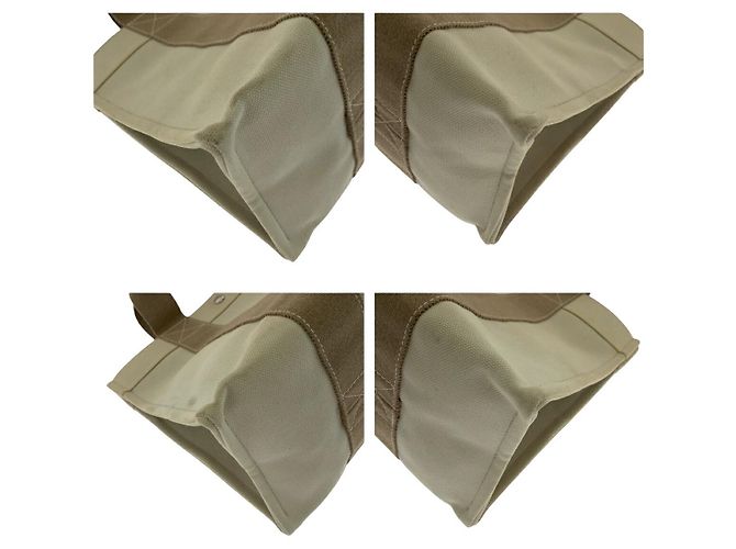 Hermès Bora Bora PM Canvas Tote Bag Braun Beige - Ansicht 3