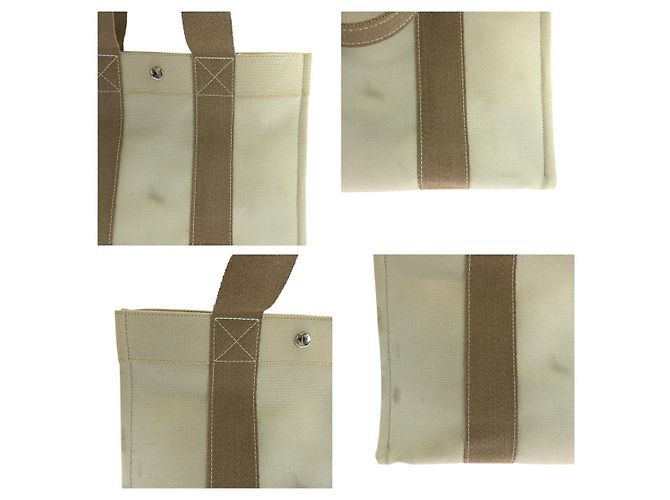 Hermès Bora Bora PM Canvas Tote Bag Braun Beige - Ansicht 5