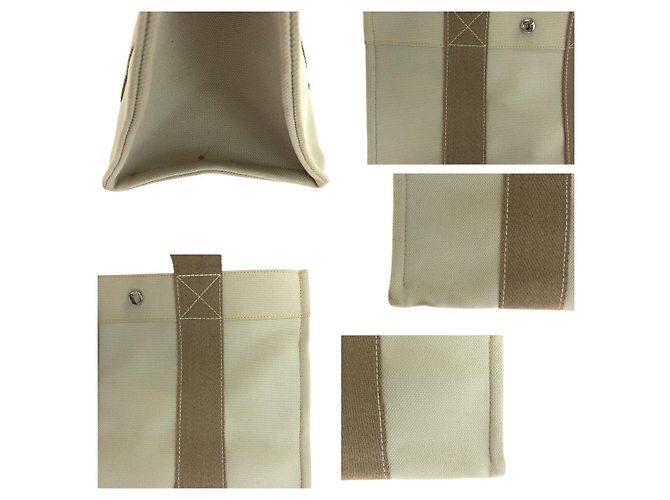 Hermès Bora Bora PM Canvas Tote Bag Braun Beige - Ansicht 6