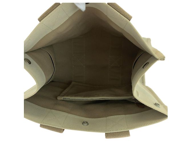 Hermès Bora Bora PM Canvas Tote Bag Braun Beige - Ansicht 9
