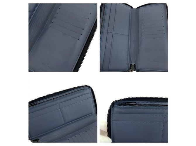 Louis Vuitton Monogram Shadow Zippy Wallet Blue - view 6