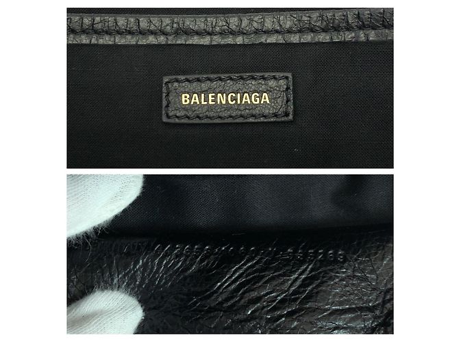 Clutch in pelle Balenciaga nera multicolore Nero - vista 4