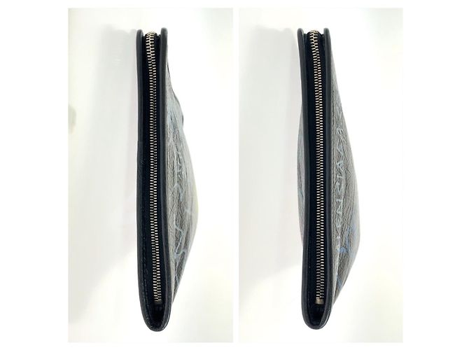 Clutch in pelle Balenciaga nera multicolore Nero - vista 8