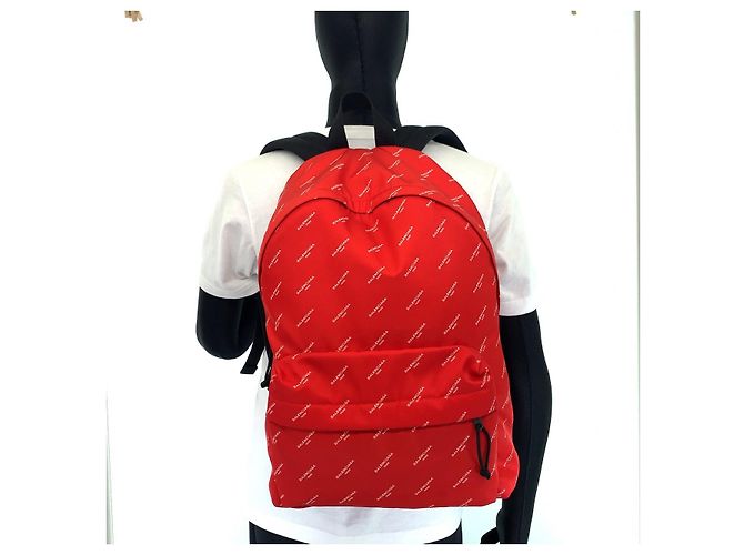 Zaino Explorer in nylon Balenciaga Rosso - vista 3