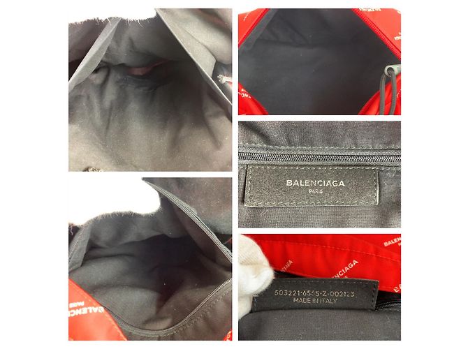Zaino Explorer in nylon Balenciaga Rosso - vista 4
