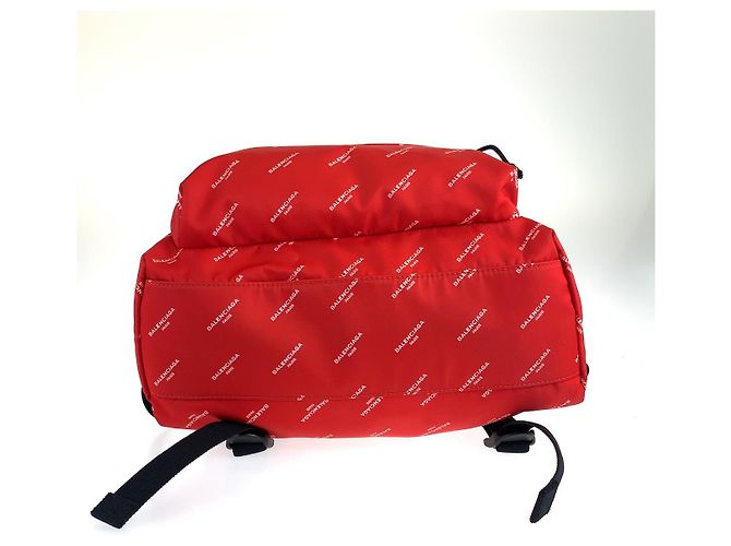Zaino Explorer in nylon Balenciaga Rosso - vista 9