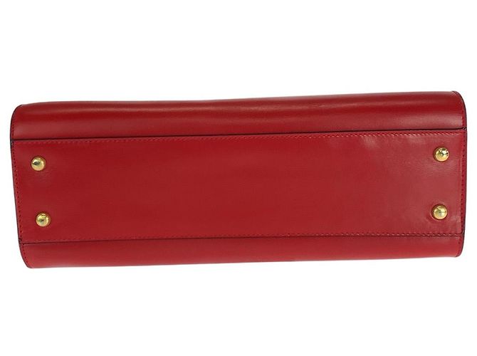 Céline Borsa a mano in pelle Celine Carrozza a cavallo Rosso - vista 10