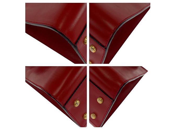 Céline Borsa a mano in pelle Celine Carrozza a cavallo Rosso - vista 3
