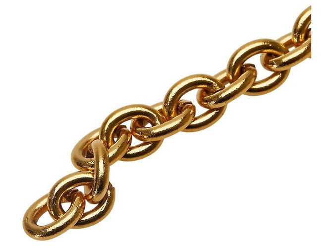 Timeless Chanel Coco Mark Matelassé Kettengürtel Golden Metallisch - Ansicht 3