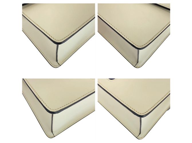 Borsa a Spalla in Pelle Gucci Sylvie Bianco - vista 3
