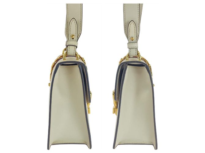 Borsa a Spalla in Pelle Gucci Sylvie Bianco - vista 8