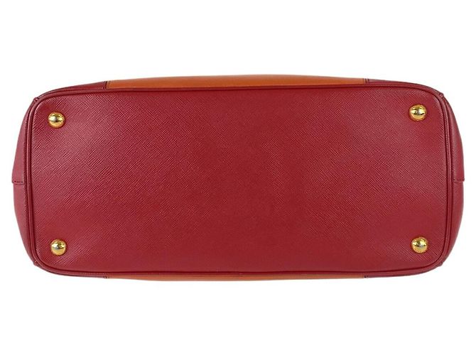 Bolso Tote de cuero Saffiano con logo triangular de Prada Naranja - vista 3