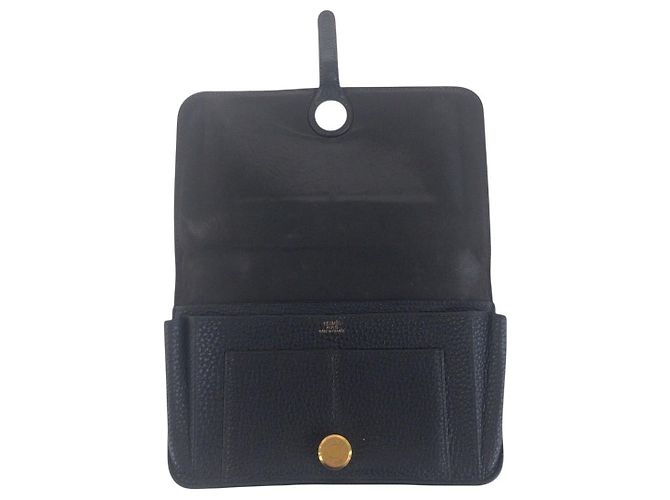 Portafoglio Lungo Dogon GM Hermès Nero Oro - vista 7