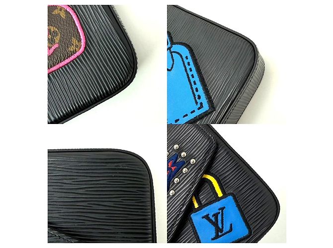 Pochette Félicie Borsa a tracolla Felicie Pochette Edizione Limitata Patchwork in Pelle Epi Nera Louis Vuitton Nero - vista 5