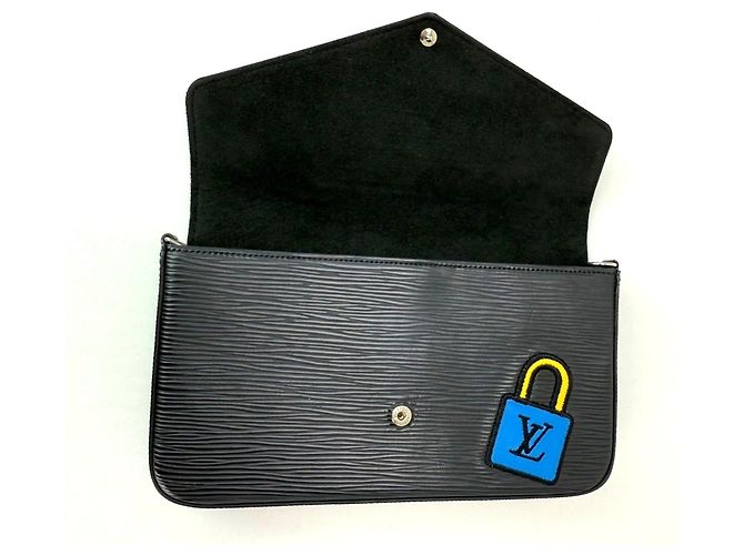 Pochette Félicie Borsa a tracolla Felicie Pochette Edizione Limitata Patchwork in Pelle Epi Nera Louis Vuitton Nero - vista 8