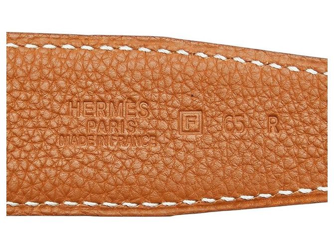 Cinturón Hermès Constance H de piel box Togo Negro - vista 5