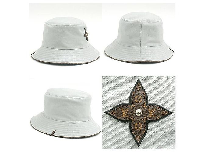 Cappello bucket in cotone Monogram Bob On Your Way di Louis Vuitton Grigio - vista 2