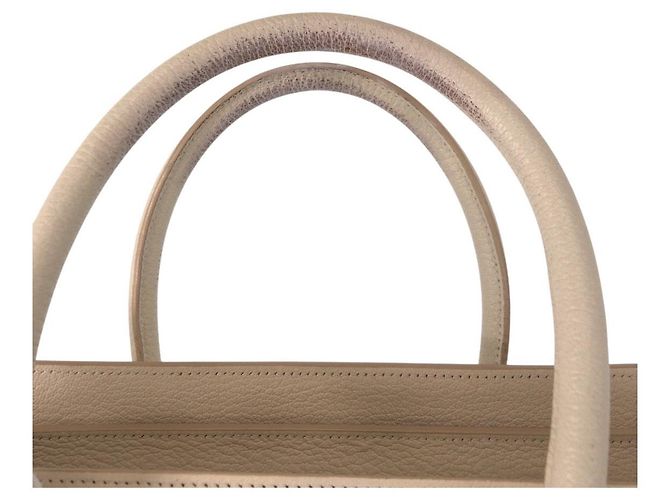 Céline Celine Luggage Micro Leder Tote Elfenbein Weiß - Ansicht 8