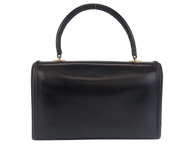 Vintage Chaine d'Ancre Handtasche Hermès Schwarz Gold - Ansicht 2