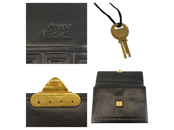 Brevettato in pelle Versace Nero - vista 4