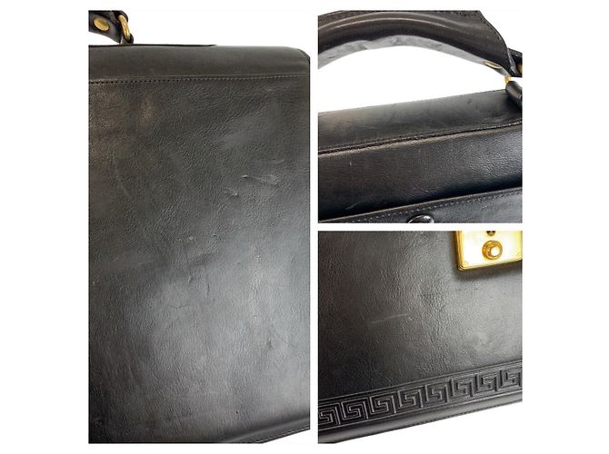 Brevettato in pelle Versace Nero - vista 5