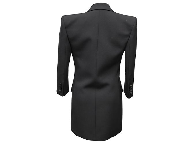 Doppelt gefütterter Blazer aus schwarzer Wolle von Saint Laurent - Ansicht 3