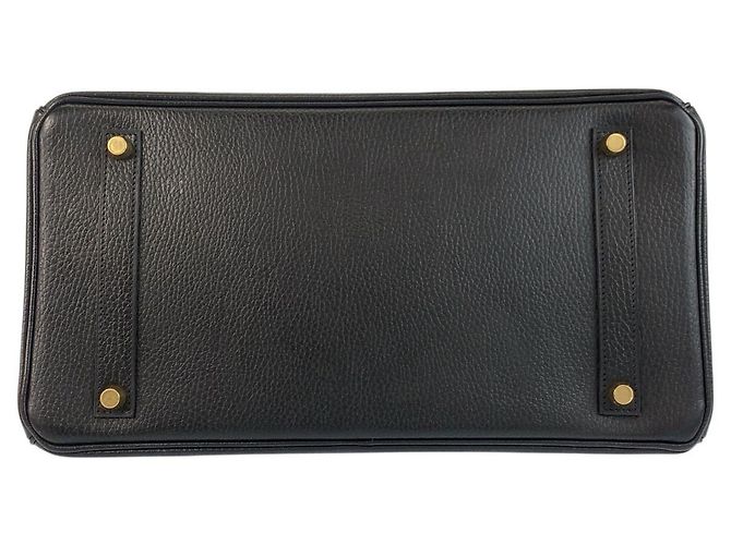 Borsa Hermès Birkin 35 Nera Hardware Dorato Nero - vista 10