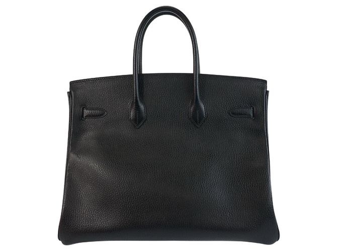 Borsa Hermès Birkin 35 Nera Hardware Dorato Nero - vista 2