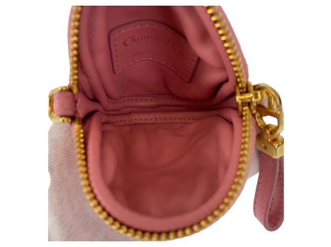 Mini borsa a tracolla rotonda Cannage Caro in pelle Dior Rosa - vista 8