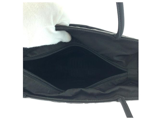 Borsa a mano Prada in nylon con placca logo Nero - vista 9