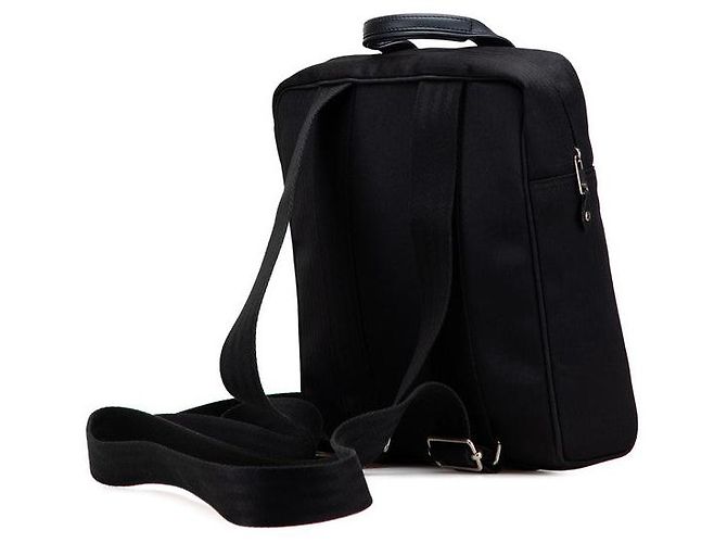 Zaino in tela Chevron Acapulco Hermès Nero - vista 2