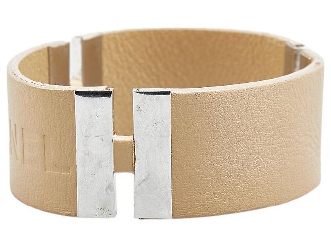 Timeless Lederarmband mit Metall-Logo Chanel 00C Braun Beige - Ansicht 2