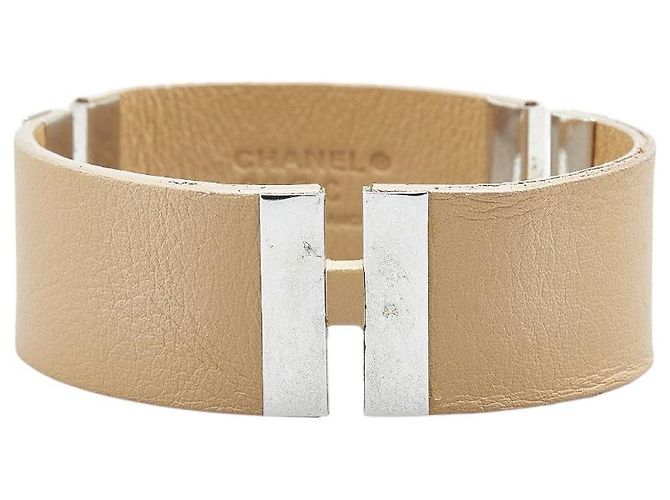 Timeless Lederarmband mit Metall-Logo Chanel 00C Braun Beige - Ansicht 3