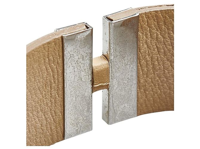 Timeless Lederarmband mit Metall-Logo Chanel 00C Braun Beige - Ansicht 4