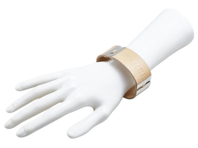 Timeless Lederarmband mit Metall-Logo Chanel 00C Braun Beige - Ansicht 7