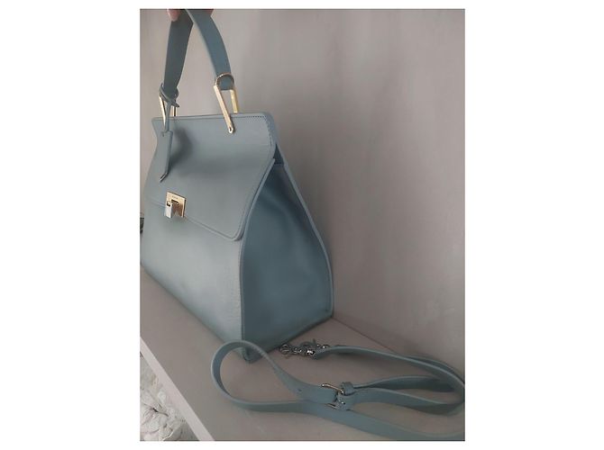 Borsa a mano Balenciaga Le Dix in pelle turchese - vista 2