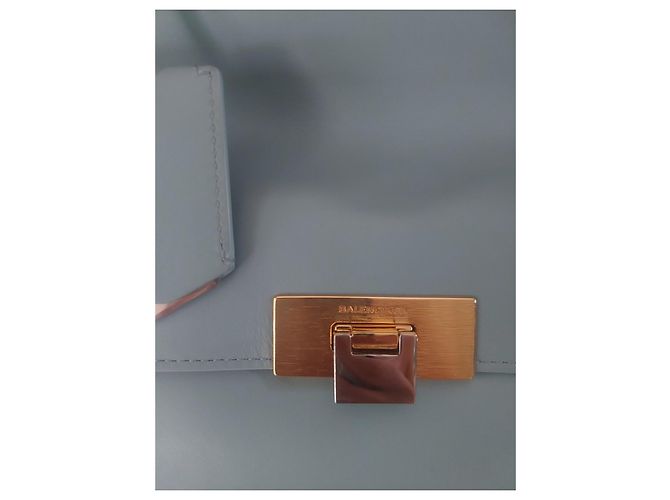 Borsa a mano Balenciaga Le Dix in pelle turchese - vista 4