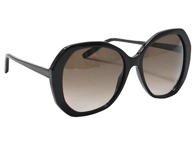 Bottega Veneta Oversized Sunglasses in Black Acetate - view 2