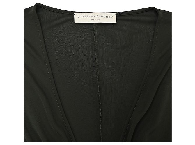 Stella Mc Cartney Stella McCartney Jersey-Kleid aus grünem Polyester Olivgrün - Ansicht 5