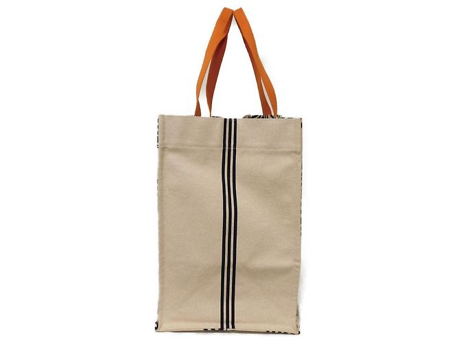Market Hermès Nœud Marin Baumwoll-Tote Orange - Ansicht 3