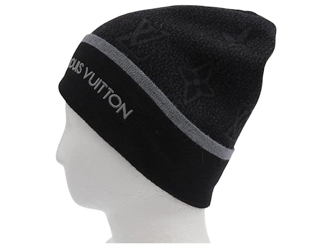 Cappello in maglia My Monogram Eclipse di Louis Vuitton Nero - vista 3
