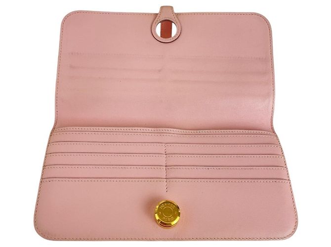 Portafoglio Lungo Dogon Hermès Rosa Oro - vista 3