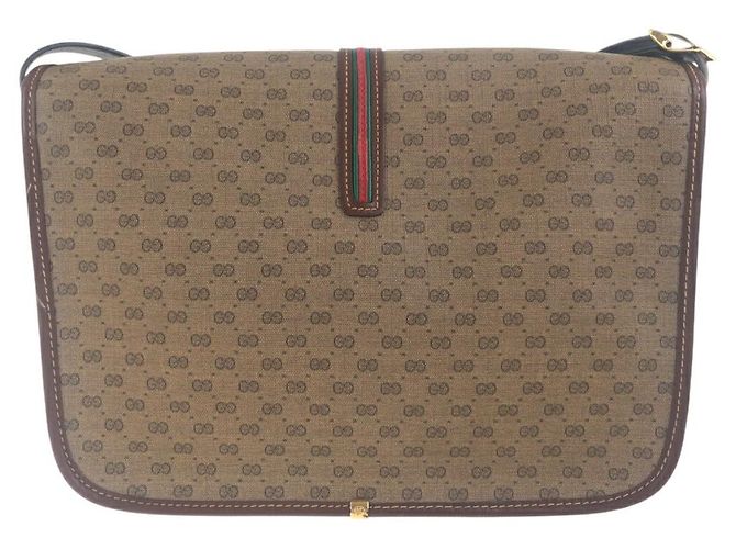 Borsa a spalla in pelle Gucci marrone - vista 2