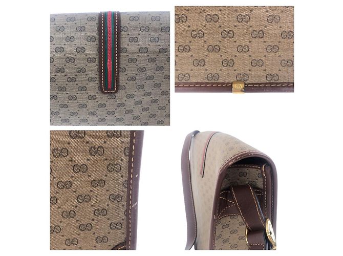 Borsa a spalla in pelle Gucci marrone - vista 5