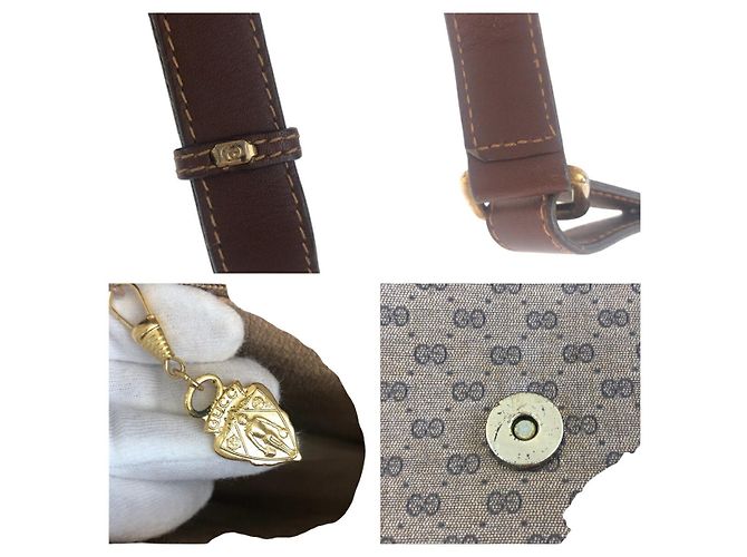 Borsa a spalla in pelle Gucci marrone - vista 6