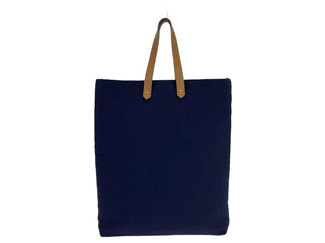Hermès Amedaba GM Canvas-Leder Tote Lila - Ansicht 2