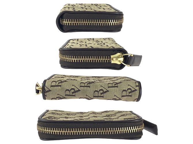 Tarjetero de lona Bottega Veneta Castaño Beige - vista 6