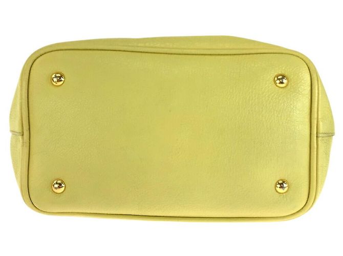 Borsa a mano 2 in 1 in pelle Madras Miu Miu Giallo - vista 10